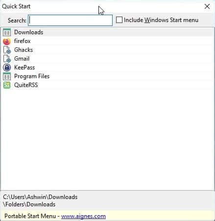 Portable Start Menu 4.2
